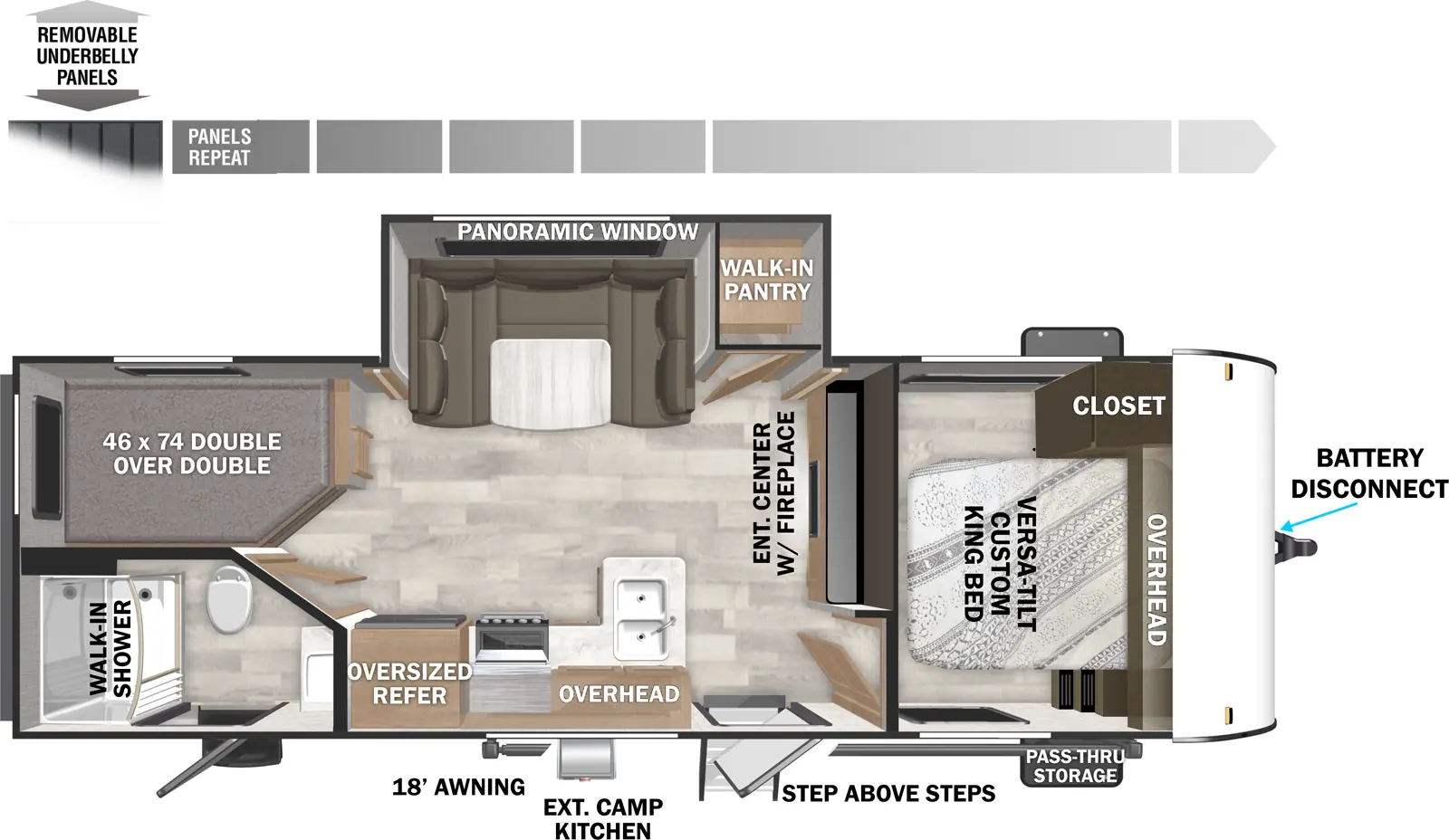 X Lite 240BHXL Floorplan